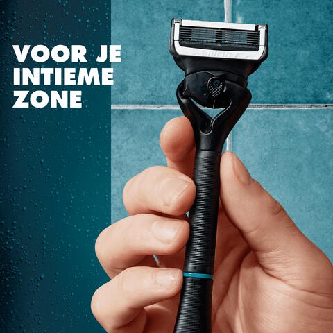 Gillette Intimate Scheersysteem Voor Intieme Zone Met 2 Navulmesjes En Douchehaak
