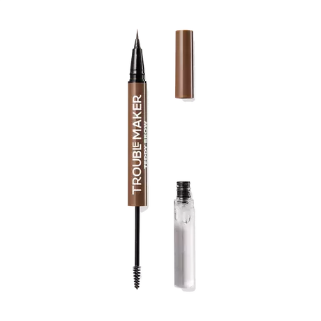 Trouble Maker Teddy Brow 2-In-1 Gel + Brow Pen Medium Brown