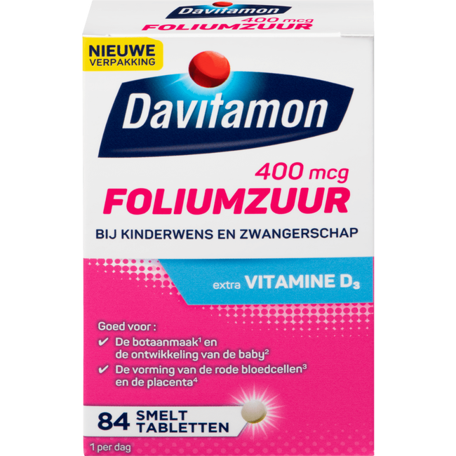 Davitamon Foliumzuur Met Vitamine D Zwanger 84 Ea Etos