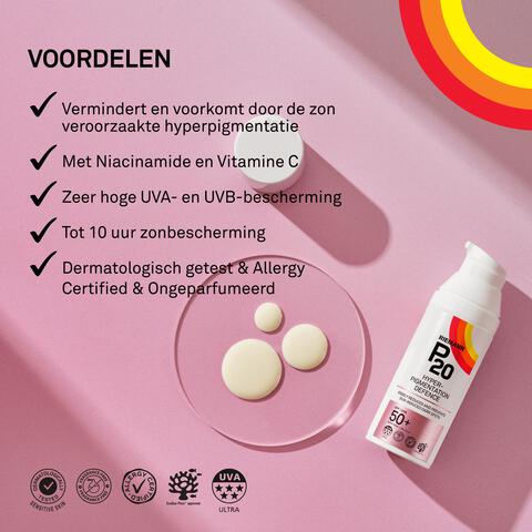 P20 Hyperpigmentation Defence Zonnebrand Gezicht SPF 50+ 50 ML