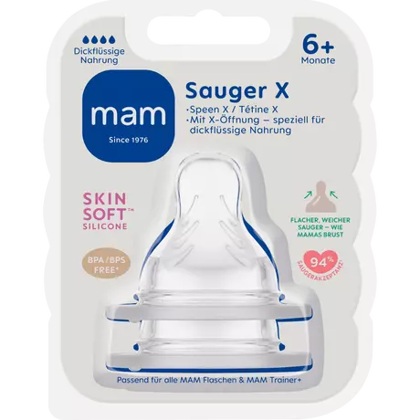 MAM Flesspeen Maat X&nbsp;6+ Maanden 2 stuks