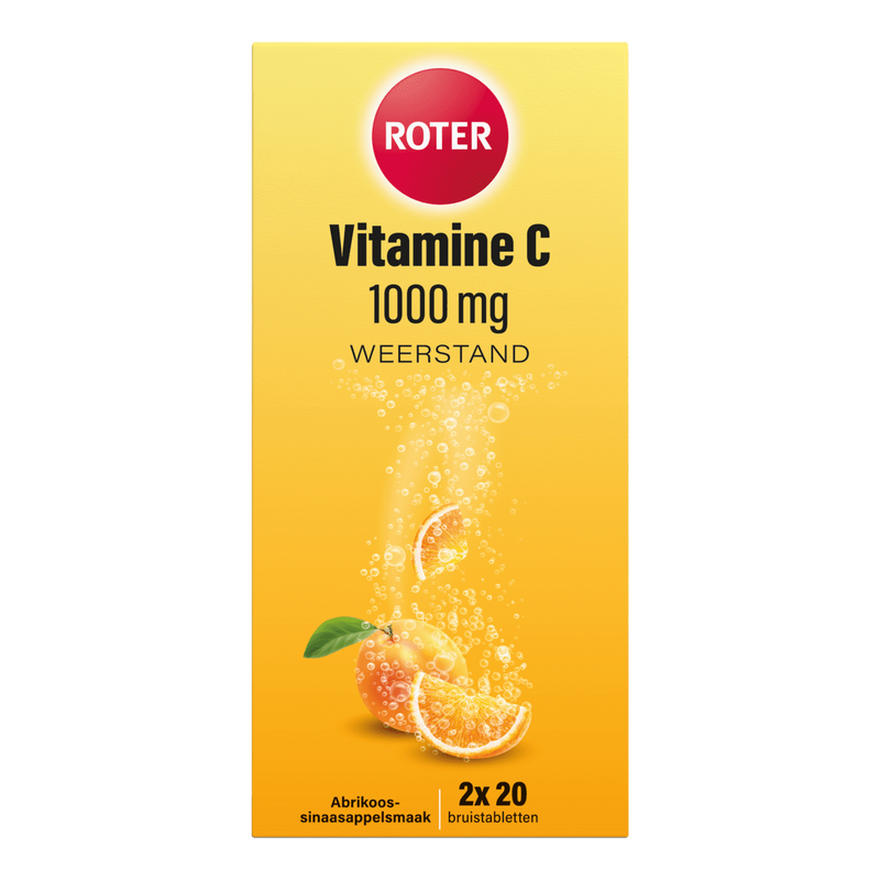 Roter Vitamine C 1000 MG Abrikoos Sinaasappel Bruistabletten 40 stuks