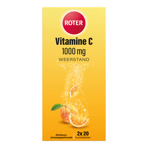 Roter Vitamine C 1000 MG Abrikoos Sinaasappel Bruistabletten 40 stuks