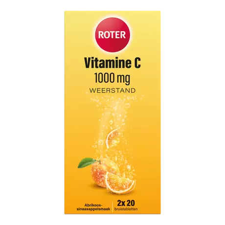 Roter Vitamine C 1000 MG Abrikoos Sinaasappel Bruistabletten 40 stuks