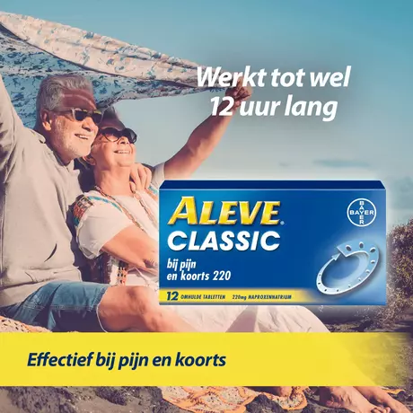 Aleve Classic Bij Hoofdpijn Griep Verkoudheid en Koorts Tabletten 12 stuks