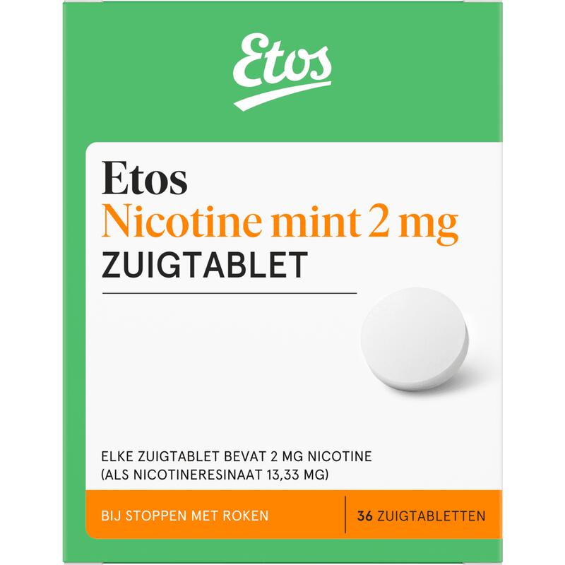 Etos Nicotine Mint 2 MG Zuigtabletten 36 stuks