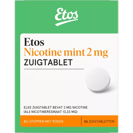 Etos Nicotine Mint 2 MG Zuigtabletten 36 stuks
