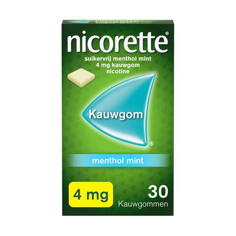 Nicorette suikervrij Kauwgom mint 4mg 30 stuks