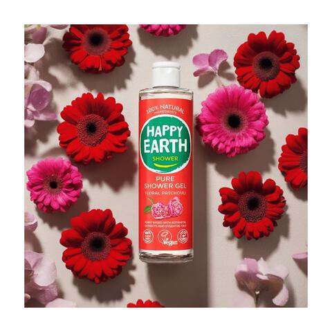 Happy Earth 100% Natuurlijke Shower Gel Floral Patchouli