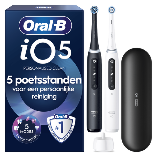 Oral-B iO 5s Zwart & Wit Duo Elektrische Tandenborstels