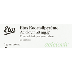 Etos Koortslipcrème Aciclovir 50 mg/g 3 GR