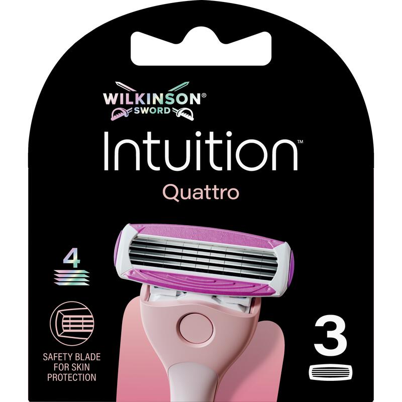 Wilkinson Sword Intuition Quattro for Women Navulmesjes 3 stuks