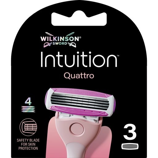 Wilkinson Sword Intuition Quattro for Women Navulmesjes 3 stuks