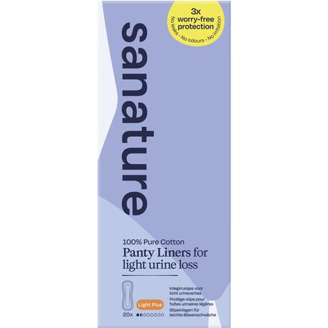 Sanature 100% Katoenen Incontinentie Inlegkruisjes Light Plus 20 Stuk