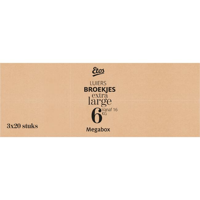 Etos Woezel & Pip Luierbroekjes Extra Large Megabox Maat 6 16+ kg 60 stuks