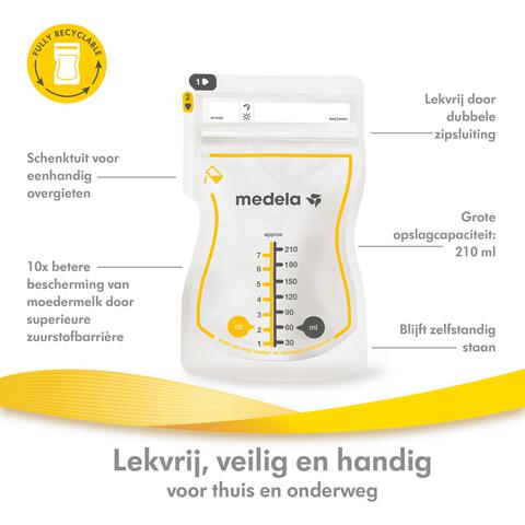 Medela Moedermelkbewaarzakjes met schenktuit 50 stuks