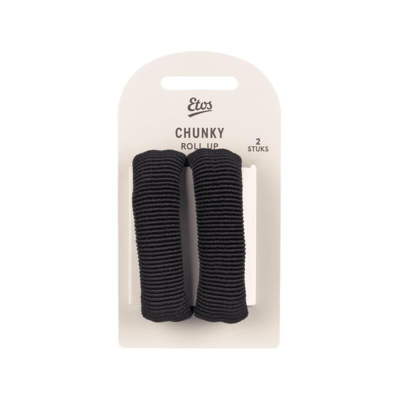 Etos Elastieken Roll Up Medium Zwart 2St