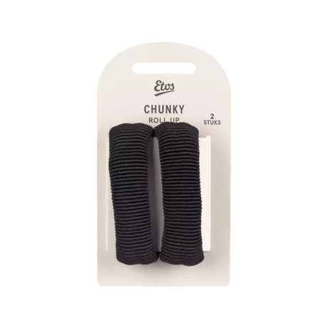 Etos Elastieken Roll Up Medium Zwart 2St