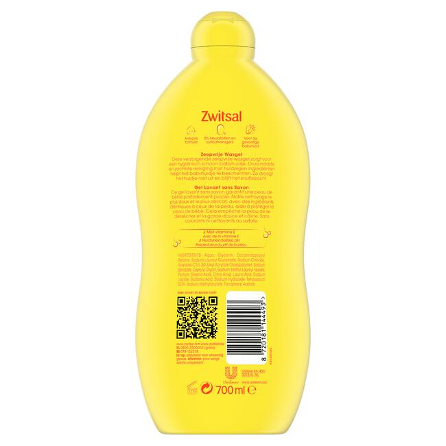 Zwitsal Baby Zeepvrije Wasgel 700 ML