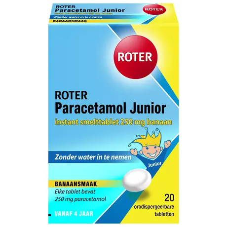 Roter Paracetamol 250 MG Junior Smelttabletten 20 stuks