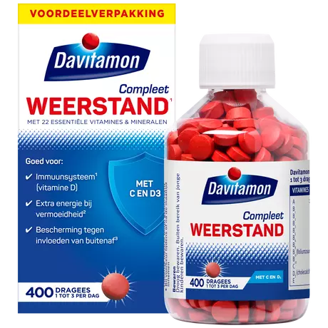 Davitamon Compleet Weerstand Vitamine C & D3 Dragees 400 stuks