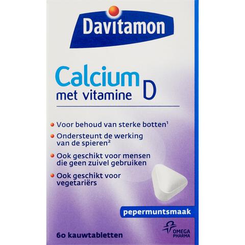 Davitamon Calcium met Vitamine D Kauwtabletten Mint