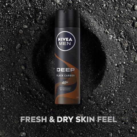 NIVEA MEN Deep Black Carbon Espresso Deodorant Spray 150 ML