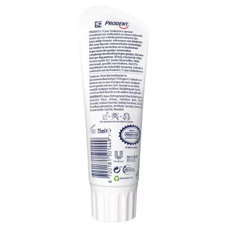 Prodent Kids 6-13 jaar Mario Tandpasta 75 ML