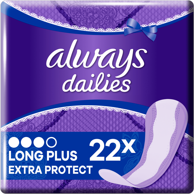 Always Dailies Extra Protect Inlegkruisjes Long Plus 22 Stuks 22 Ea Etos