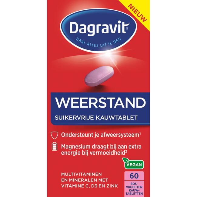 Dagravit Weerstand kauwtabletten 60 stuks