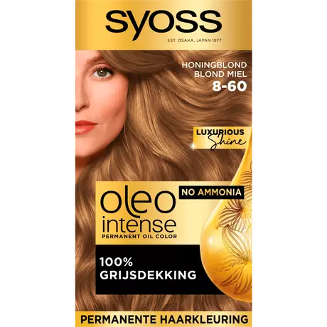 Syoss Oleo Intense Permanente Haarkleuring 8-60 Honingblond/Blond Miel