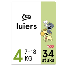 Etos Woezel & Pip Luiers Maxi Maat 4 7-18 kg 34 stuks