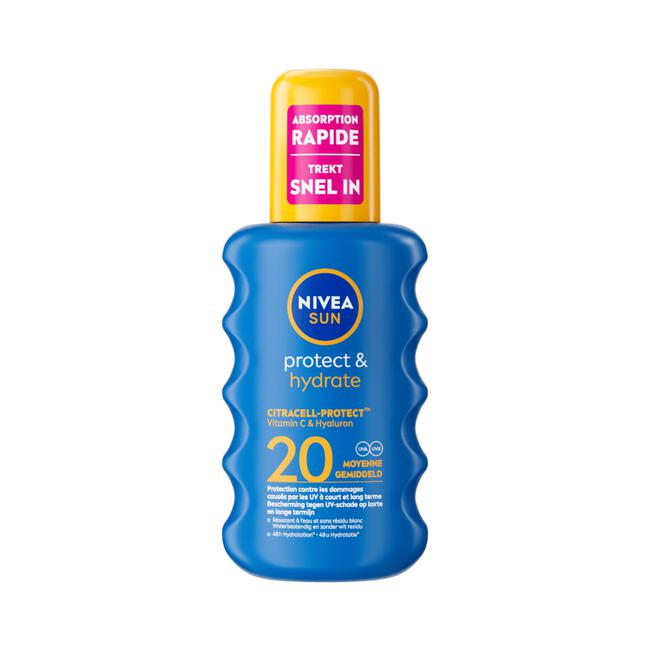 NIVEA SUN Zonnebrand Protect & Hydrate Spray SPF 20 200 ML