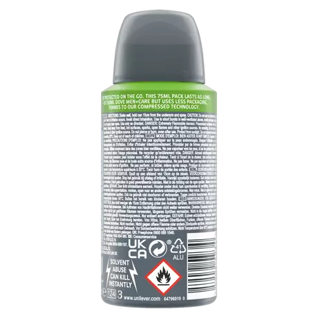 Dove Men+Care Advanced Clean Comfort Anti-Transpirant Deodorant Spray 75 ML