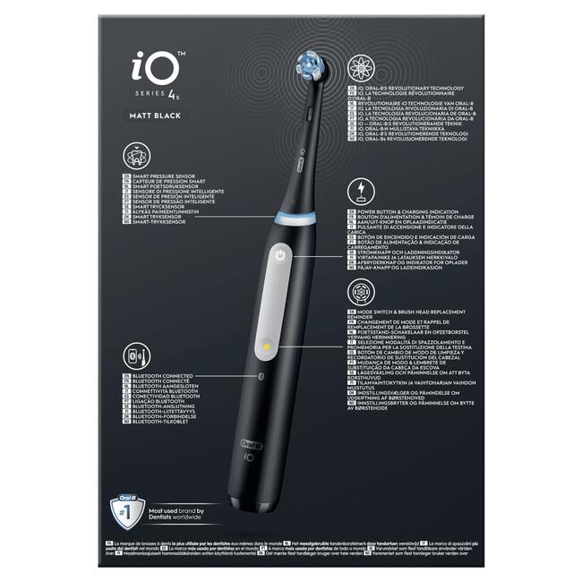 Oral-B iO 4S Zwart Elektrische Tandenborstel By Braun