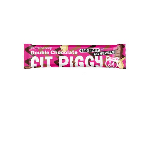 Fit Piggy eiwitreep double chocolate