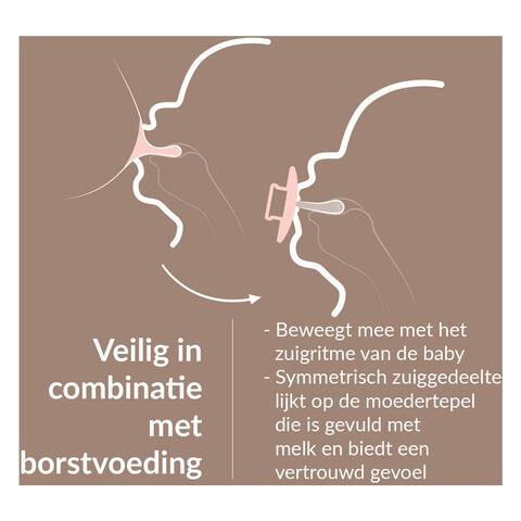 Difrax LOVI Prime Fopspeen Granola/Orange 6-18 maanden