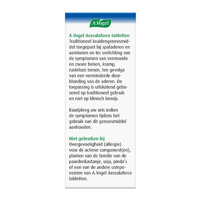 A.Vogel Aesculaforce bij Spataderen & Zware Benen Tabletten 30 stuks