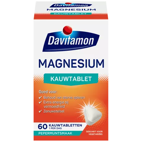 Davitamon Magnesium Pepermunt Kauwtabletten 60 stuks