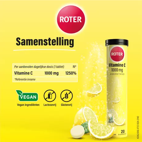 Roter Vitamine C 1000 MG Citroen Bruistabletten 40 stuks