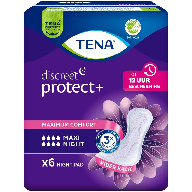 TENA Discreet Protect+ Maxi Night Incontinentieverband 6 stuks