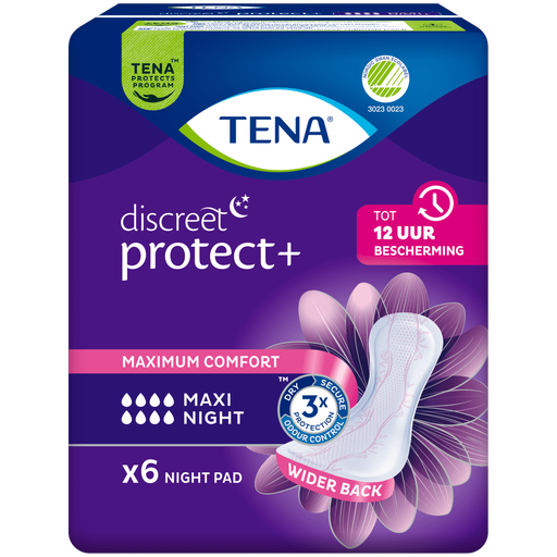 TENA Discreet Protect+ Maxi Night Incontinentieverband 6 stuks