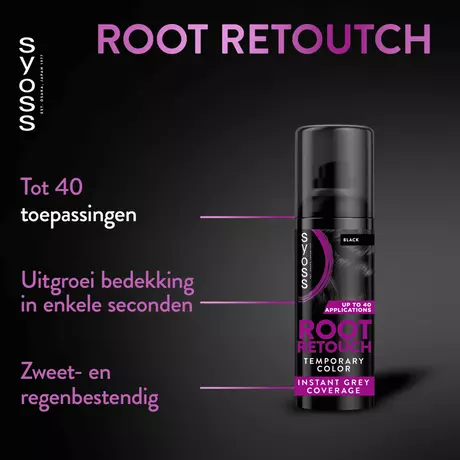 Syoss Uitgoeispray Zwart 120 ML