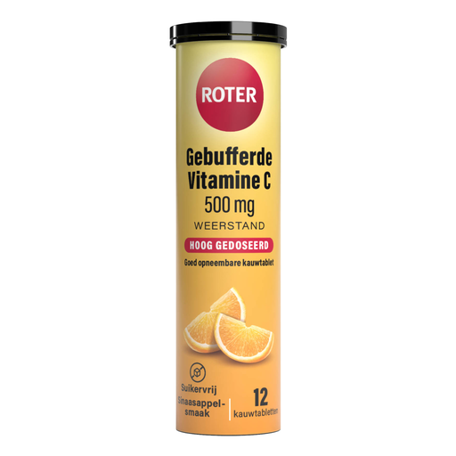 Roter Gebufferde Vitamine C 500 MG Suikervrij Kauwtabletten 24 stuks