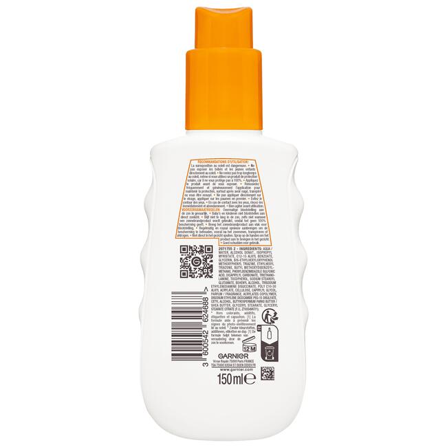 Garnier Ambre Solaire Hydra 24h Protect Hydraterende Milk Spray SPF 50 150 ML