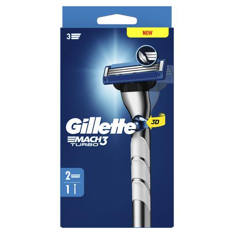 Gillette Mach3 Turbo Scheersysteem Met 2 Navulmesjes