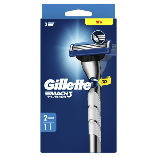 Gillette Mach3 Turbo Scheersysteem Met 2 Navulmesjes