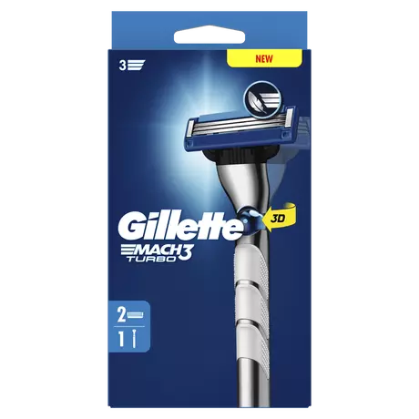 Gillette Mach3 Turbo Scheersysteem Met 2 Navulmesjes