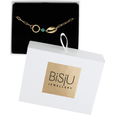 BiSjU Jewellery Zomer Armbandje Open Rondje met Schelp en Parel