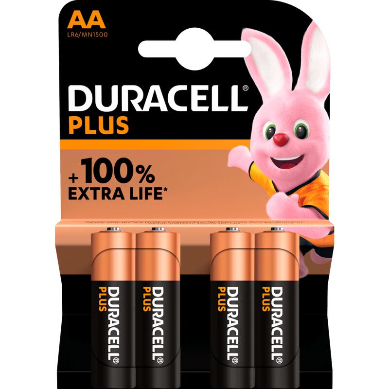 Duracell Batterijen Alkaline Plus AA 4 stuks